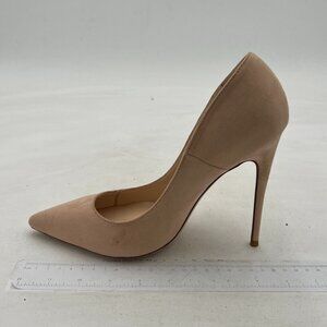 FSJ Beige Formal Pointed Toe Pumps High Heel Sexy Stilettos Slip On Office Shoe